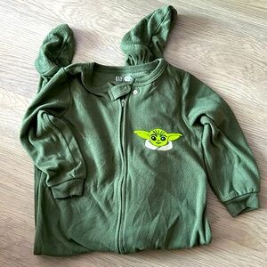 🛸Star Wars Grogu Gap Fleece Onesie Pajamas 3yr🛸